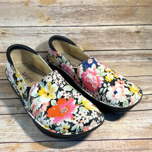 Alegria Womens Multicolor Floral Deb 725 Slip On Clog Nursing Shoes 41/ 10.5-11